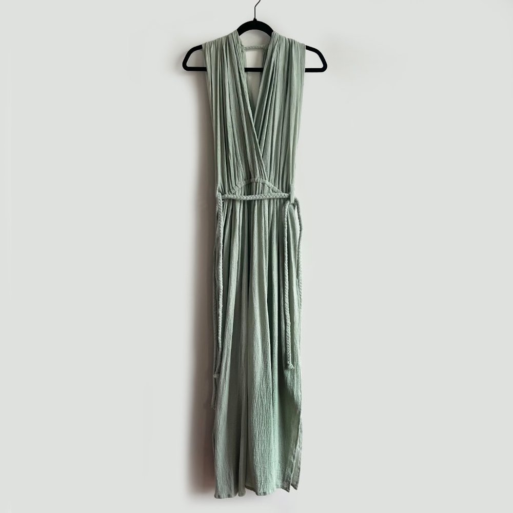 Spiritum Tulum sustainable mint green Izamal bohemian beach coverup dress - Picture 2 of 6